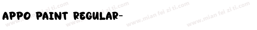 appo paint Regular字体转换